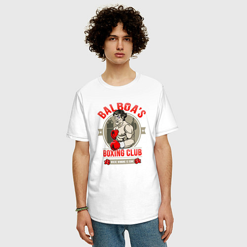 Мужская футболка оверсайз Balboa's Boxing Club / Белый – фото 3