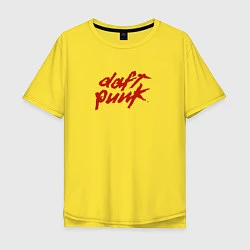 Футболка оверсайз мужская Daft punk, цвет: желтый