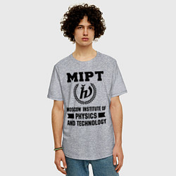 Футболка оверсайз мужская MIPT Institute, цвет: меланж — фото 2