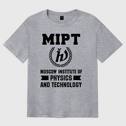 Футболка оверсайз мужская MIPT Institute, цвет: меланж