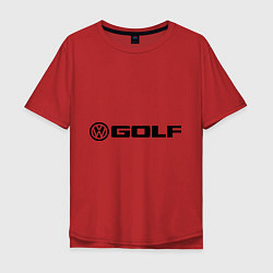 Футболка оверсайз мужская Volkswagen Golf, цвет: красный