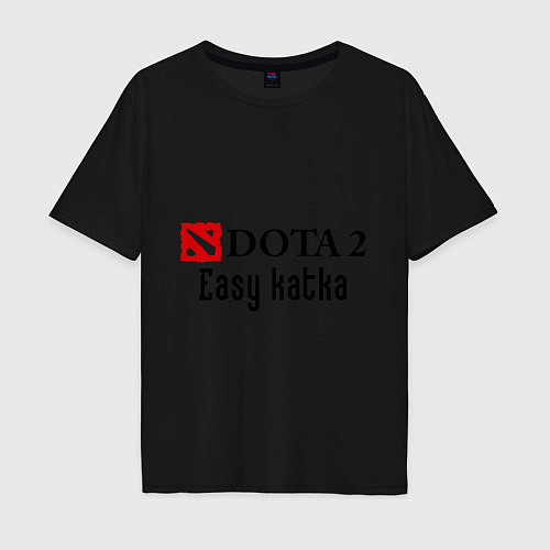 Мужская футболка оверсайз Easy katka / Черный – фото 1