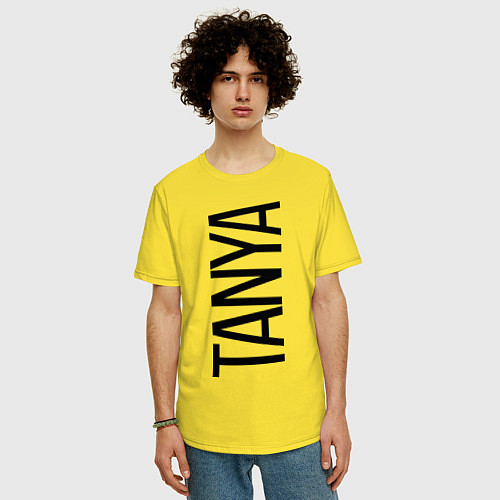 Мужская футболка оверсайз Таня / Желтый – фото 3
