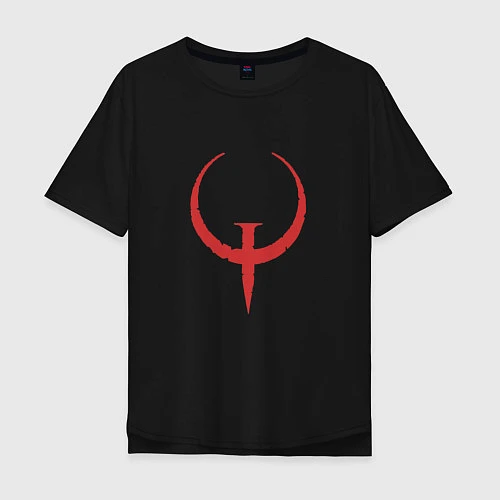 Мужская футболка оверсайз Quake / Черный – фото 1