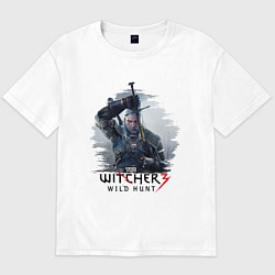 Футболка оверсайз мужская The Witcher 3, цвет: белый