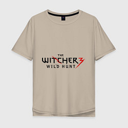 Футболка оверсайз мужская The Witcher 3, цвет: миндальный