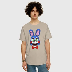 Футболка оверсайз мужская Toy Bonnie FNAF, цвет: миндальный — фото 2