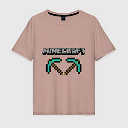 Мужская футболка оверсайз Minecraft Hero