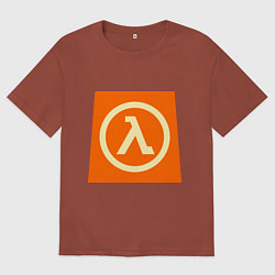 Футболка оверсайз мужская Half-Life, цвет: кирпичный