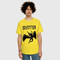 Футболка оверсайз мужская Led Zeppelin Swan, цвет: желтый — фото 2