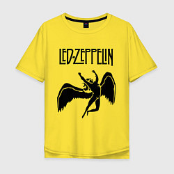 Футболка оверсайз мужская Led Zeppelin Swan, цвет: желтый
