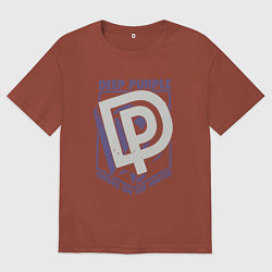 Футболка оверсайз мужская Deep Purple: Smoke on the water, цвет: кирпичный