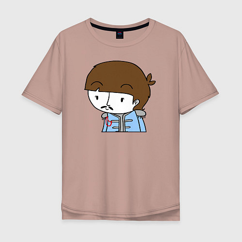 Мужская футболка оверсайз Paul McCartney Boy / Пыльно-розовый – фото 1