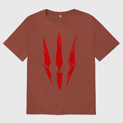 Футболка оверсайз мужская Ведьмак 3, цвет: кирпичный