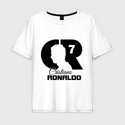 Футболка оверсайз мужская CR Ronaldo 07, цвет: белый