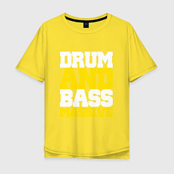 Футболка оверсайз мужская DRUM AND BASS MASSIVE, цвет: желтый