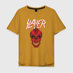 Футболка оверсайз мужская Slayer Punk, цвет: горчичный