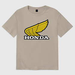 Футболка оверсайз мужская Honda, цвет: миндальный