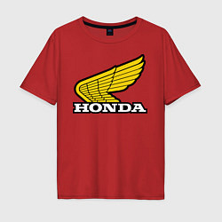 Футболка оверсайз мужская Honda, цвет: красный