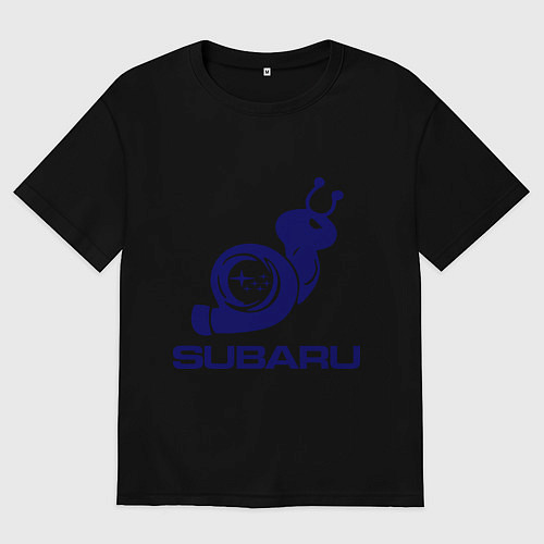 Мужская футболка оверсайз Subaru / Черный – фото 1