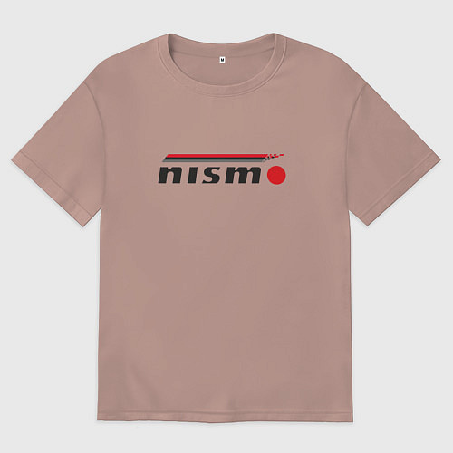 Мужская футболка оверсайз Nismo / Пыльно-розовый – фото 1