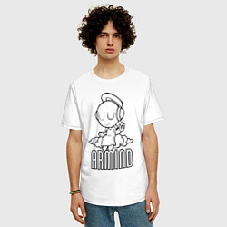 Футболка оверсайз мужская Armind, цвет: белый — фото 2