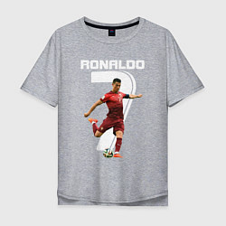 Футболка оверсайз мужская Ronaldo 07, цвет: меланж
