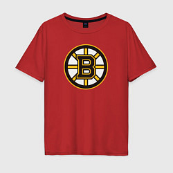 Футболка оверсайз мужская Boston Bruins, цвет: красный