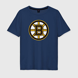 Футболка оверсайз мужская Boston Bruins, цвет: тёмно-синий