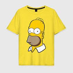 Футболка оверсайз мужская Sad Homer, цвет: желтый