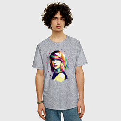 Футболка оверсайз мужская Taylor Swift Art, цвет: меланж — фото 2