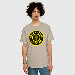 Футболка оверсайз мужская Gold's Gym, цвет: миндальный — фото 2