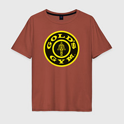 Футболка оверсайз мужская Gold's Gym, цвет: кирпичный