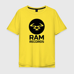 Футболка оверсайз мужская Ram Records, цвет: желтый