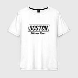 Футболка оверсайз мужская Boston: Welcome Home, цвет: белый