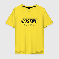 Футболка оверсайз мужская Boston: Welcome Home, цвет: желтый