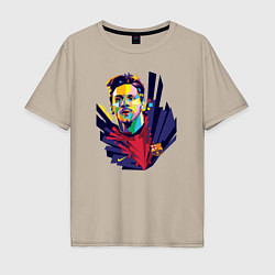 Мужская футболка оверсайз Messi Art