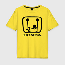 Футболка оверсайз мужская Honda Logo Sexy, цвет: желтый