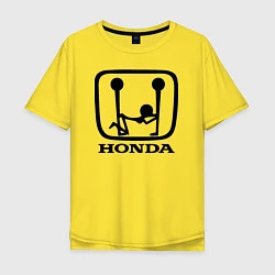 Футболка оверсайз мужская Honda Logo Sexy, цвет: желтый