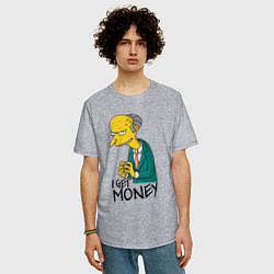 Футболка оверсайз мужская Mr. Burns: I get money, цвет: меланж — фото 2