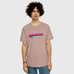 Футболка оверсайз мужская Hotline Miami 2, цвет: пыльно-розовый — фото 2