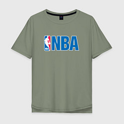 Футболка оверсайз мужская NBA, цвет: авокадо