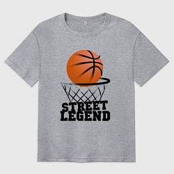 Футболка оверсайз мужская Баскетбол, цвет: меланж