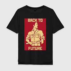 Футболка оверсайз мужская BACK TO FUTURE, цвет: черный