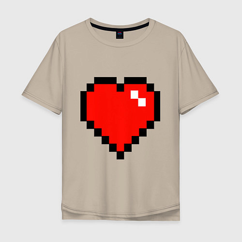 Мужская футболка оверсайз Minecraft Lover / Миндальный – фото 1