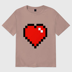 Футболка оверсайз мужская Minecraft Lover, цвет: пыльно-розовый