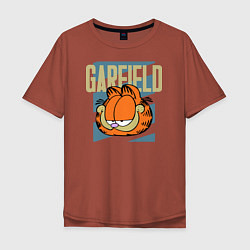 Футболка оверсайз мужская Garfield Radical, цвет: кирпичный