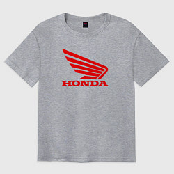 Футболка оверсайз мужская Honda Red, цвет: меланж