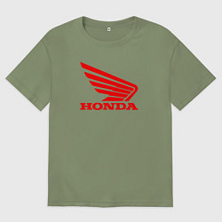 Футболка оверсайз мужская Honda Red, цвет: авокадо