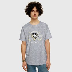 Футболка оверсайз мужская Pittsburgh Penguins: Est.1967, цвет: меланж — фото 2